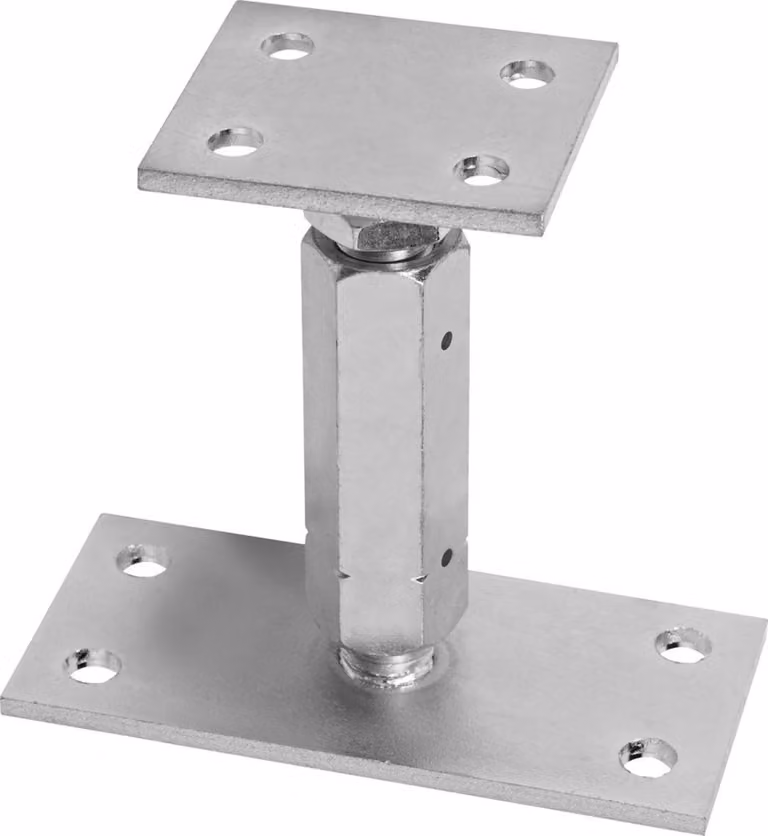 Piede di supporto tipo P regolabile in altezza 80x70x5,0 mm