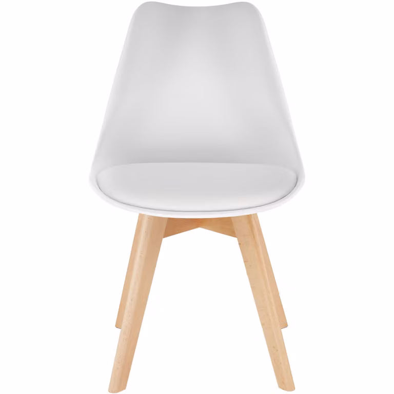 Set di 6 sedie da tavola in stile scandinavo TecTake GmbH, colore bianco, finitura opaca