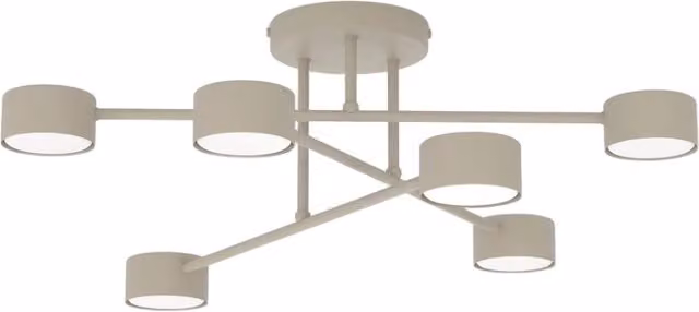 Plafoniera moderna HALO Emibig colore beige con 6 lampadine GX53