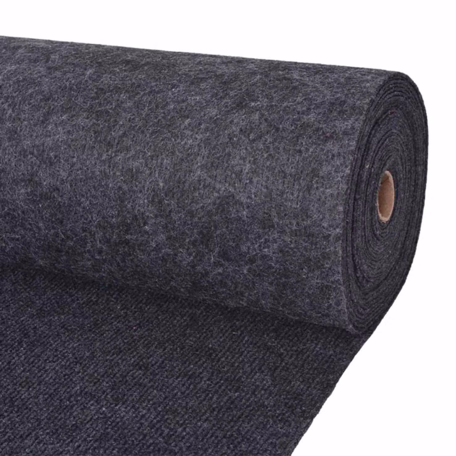 Tappeto moderno a strisce vidaXL in poliestere, colore antracite, L: 120 cm x P: 1500 cm