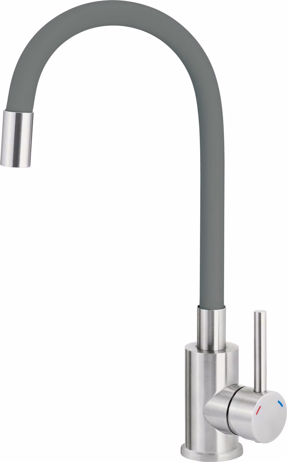 Kitchen faucet with bent spout