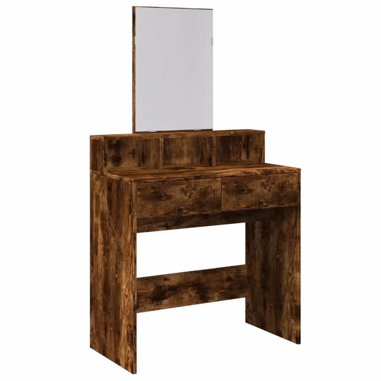 Toeletta con Specchio Rovere Fumo 80x41x144,5 cm