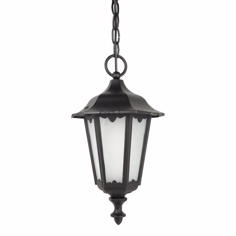 Lampada a sospensione per esterni di 21 cm di diametro 1xE27 nero IP43 SU-MA Retro K 1018/1/M
