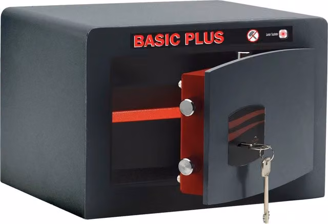 Cassaforte a mobile con chiave ALP N3800A in acciaio nero L/P/H: 47 x 30 x 35 cm