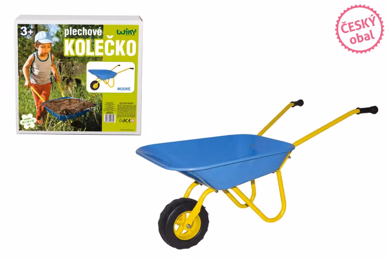 Carriola in metallo - Blu 82x42x35 cm - Confezione ceca