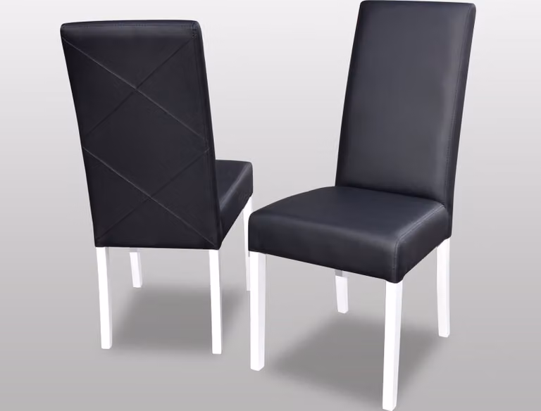 Luxus Design Polster Stuhl Stühle Sitz Lehn Büro Esszimmer Massiv Holz K2