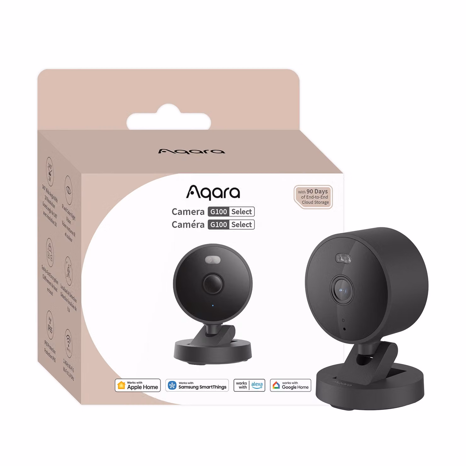 Aqara Camera G100 Select - Telecamera di sorveglianza nera