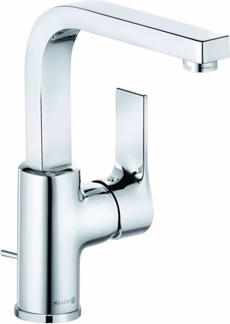 Miscelatore monocomando Kludi Zenta SL WT orientabile, comando laterale con set di scarico, 1 pz.
