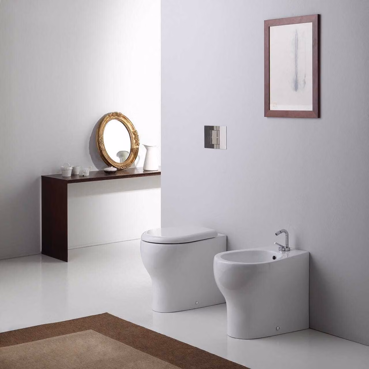 Sanitari bagno a terra scarico traslato design moderno modello soave