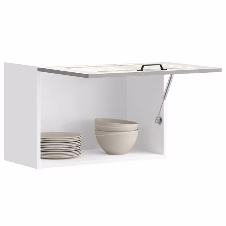 Pensile da cucina moderno vidaXL Kalmar Grigio Sonoma in legno e MDF con ante a battente, L: 60 cm, H: 40 cm, P: 31 cm