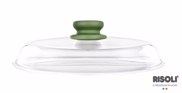 Coperchio Dr Green vetro borosilicato con pomolo in bakelite, diam.28cm