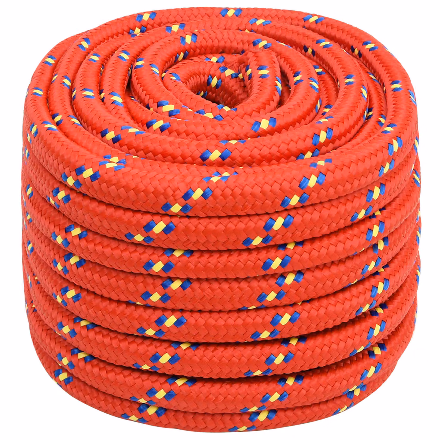 Corda multiuso vidaXL in plastica rossa, diametro 20 mm, lunghezza 25 m, carico massimo 2400 kg