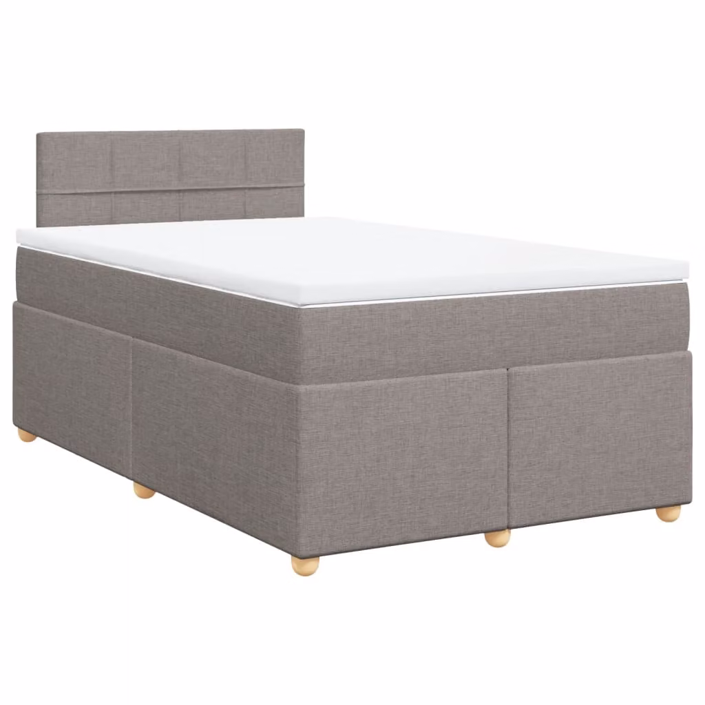 Giroletto a Molle con Materasso Tortora 120x200 cm in Tessuto