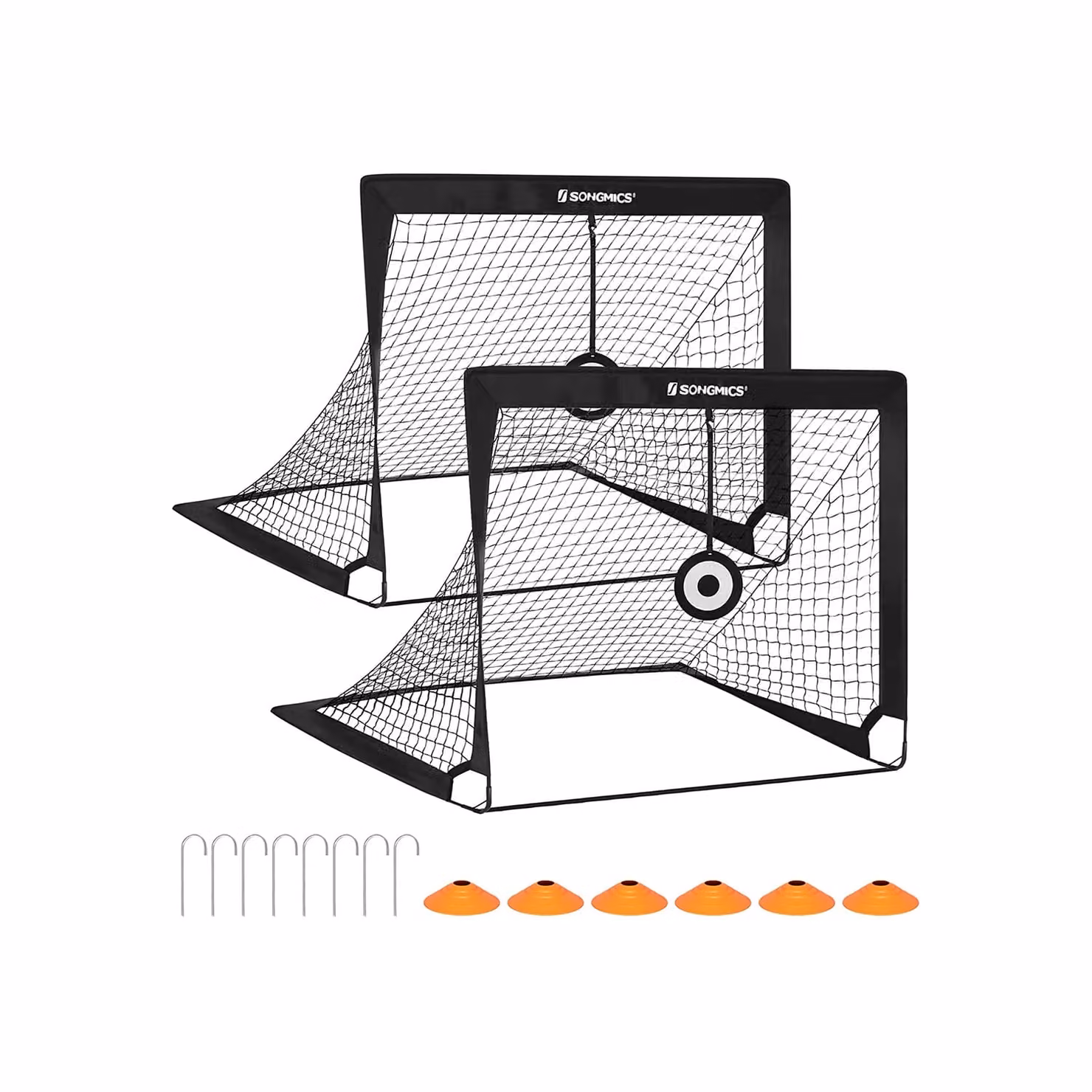 Set di 2 Porte da Calcio Pop-up | SONGMICS, Nero