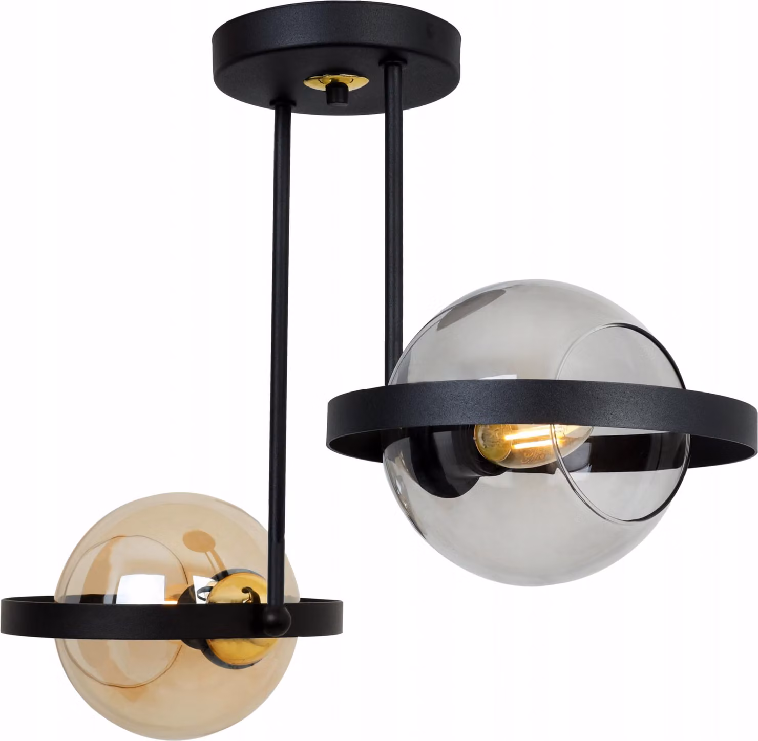 Moderna Lampada A Sospensione Con Anello In Vetro Mix