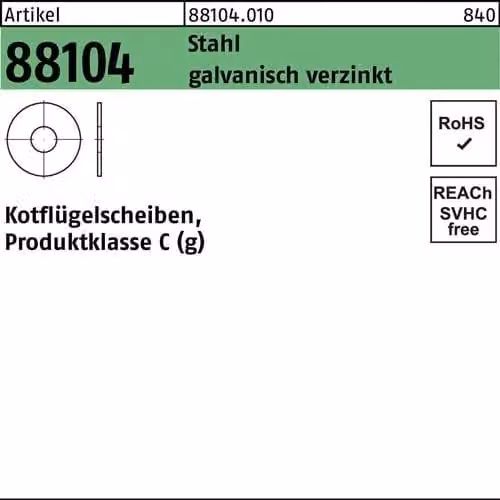 Rondelle Reyher KU 12,5x40 zincate (200 pezzi)