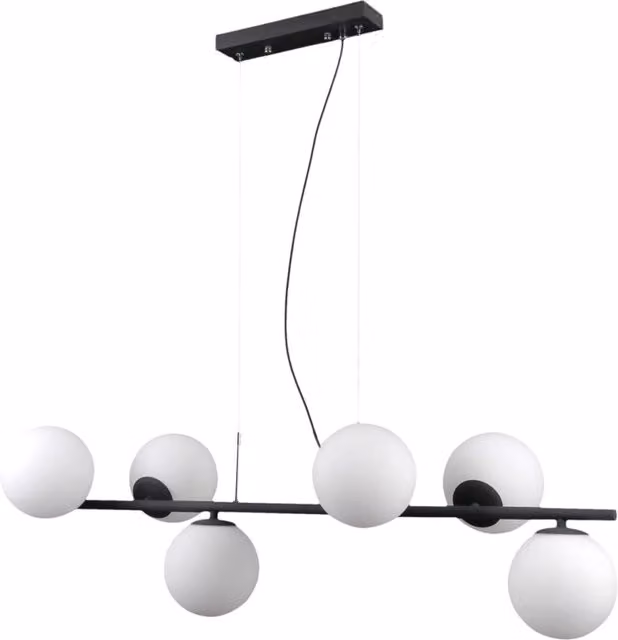 Lampadario Italux Raddi moderno grafite 6xG9 PND-5510-6-BK