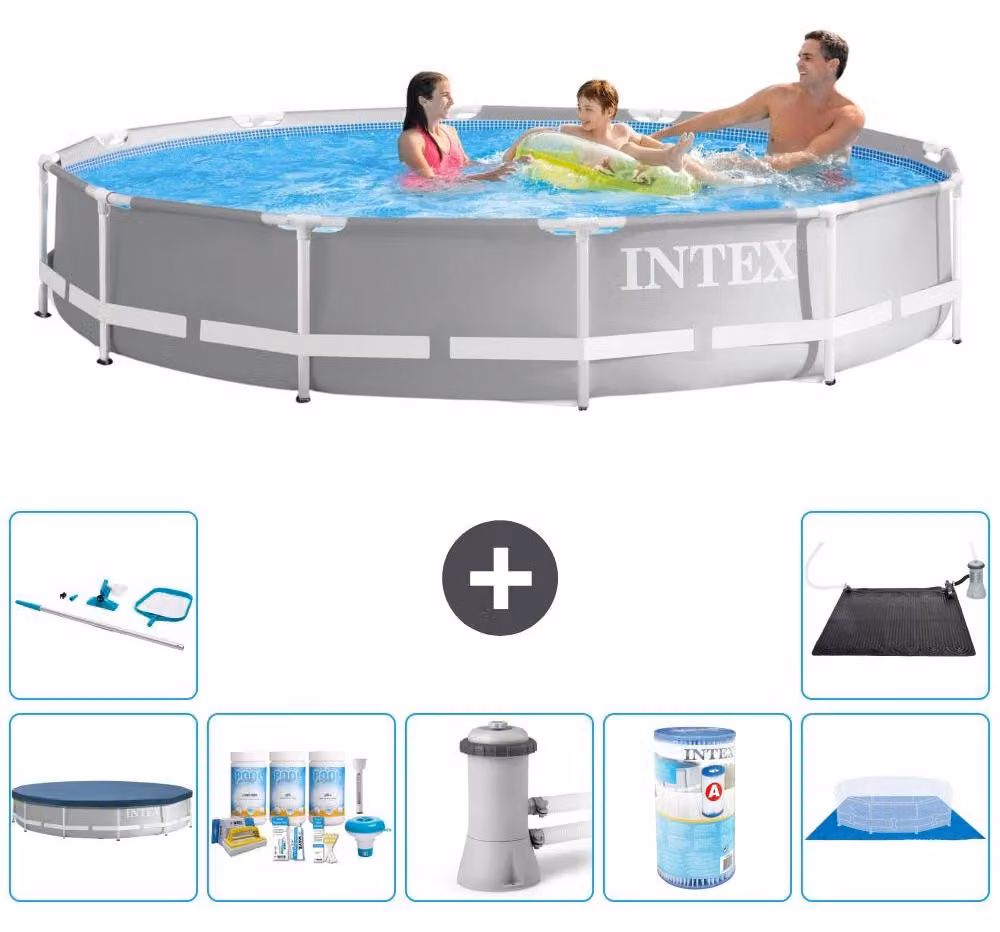 Struttura per piscina a forma di prisma - 366x76 cm - composta da 8 elementi - modello S41942
