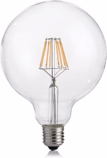 Lampadina LED Globo Ideal Lux E27 8W Filament Warm White Trasparente