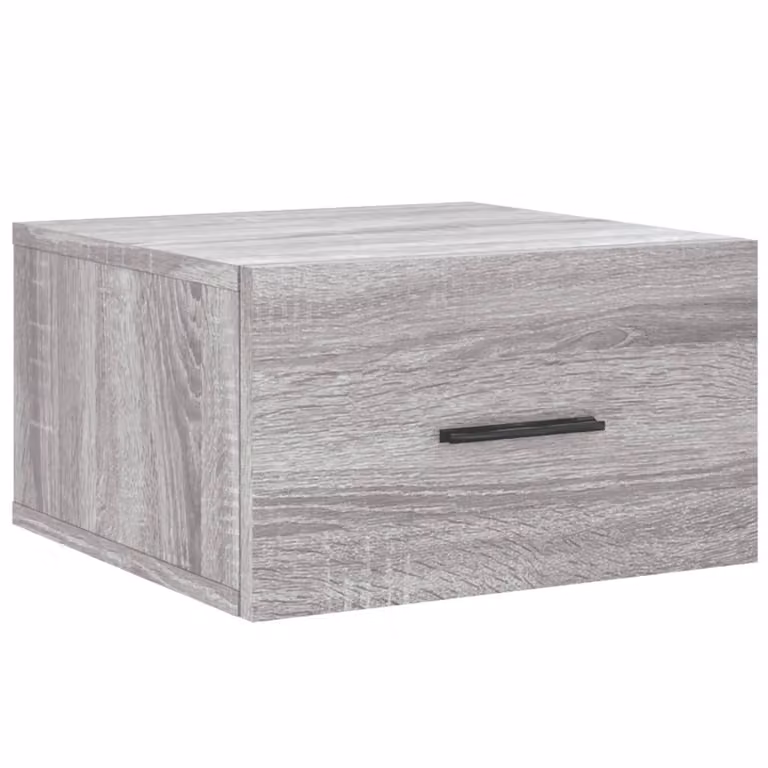 Comodino a Muro Grigio Sonoma 35x35x20 cm