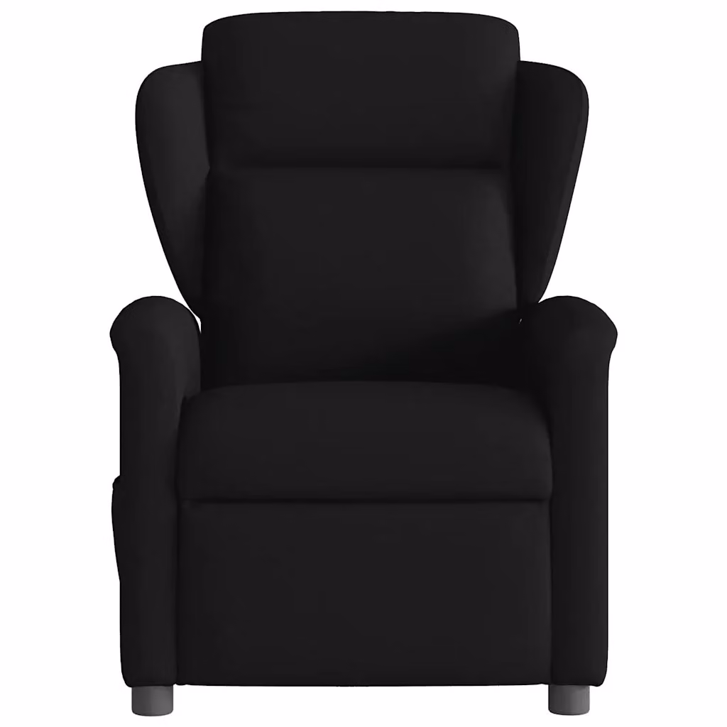 Poltrona Reclinabile Relax vidaXL in Tessuto Nero con Braccioli e Reclinazione Manuale – 2
