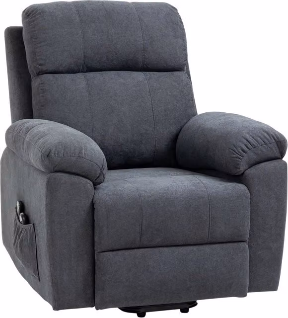 Poltrona massaggiante reclinabile elettrica con alzapersona ¨C Zephmum ¨C Grigio