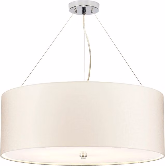 Lampadario Contemporaneo Pearce Acciaio Cromo Lucido 5 Luci E27