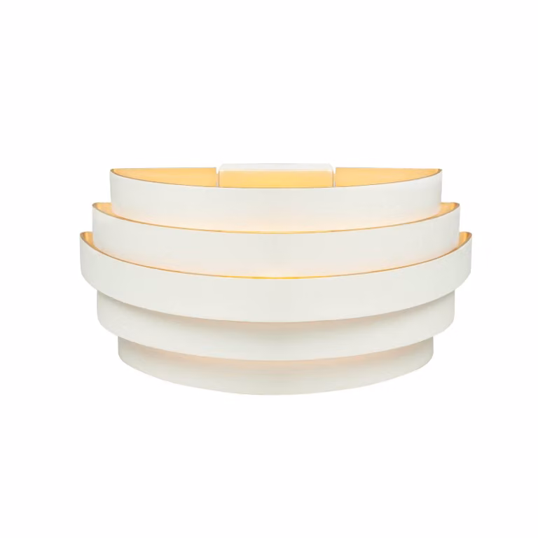 HighLight Applique da parete Scudo, dimmerabile, Bianco / Opale, Soggiorno / Sala da pranzo, Alluminio, Applique