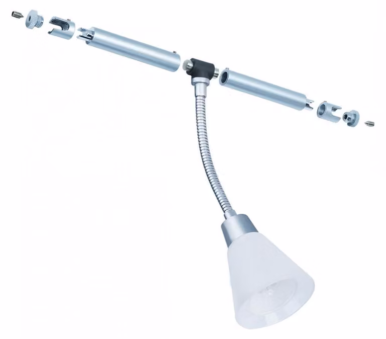 Paulmann Sistema a cavo e binario CombiEasy Spot Curcuma, 1x35W, attacco GU4, cromo/opale, 12V, metallo/vetro