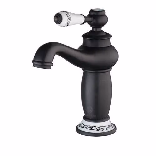 Rubinetto da lavabo stile KRANRubinetto da lavabo stile KRAN bidet retrò NERO ADEONA LAUFERI