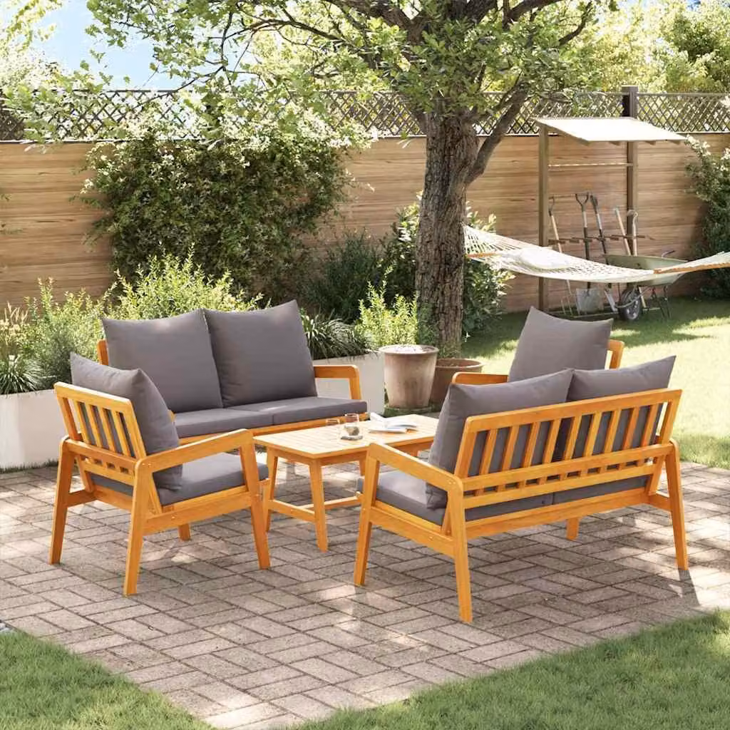 Maison Exclusive - Set da bistrot per 5 persone, legno massello di acacia, color marrone