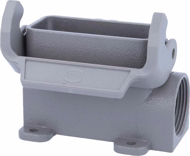 HARTING Han 10A Base alta, 1xPG21 uscita cavo laterale, con 1 staffa longitudinale Vite PG21 Area di serraggio