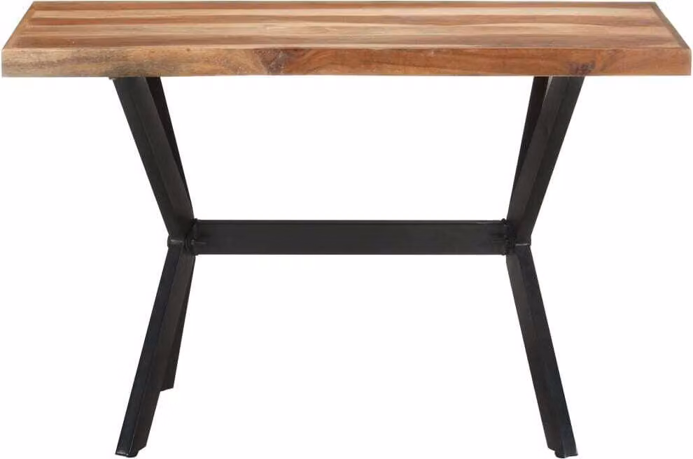 Tavolo da Pranzo 120x60x75 cm Legno Massello con Finitura Ambra