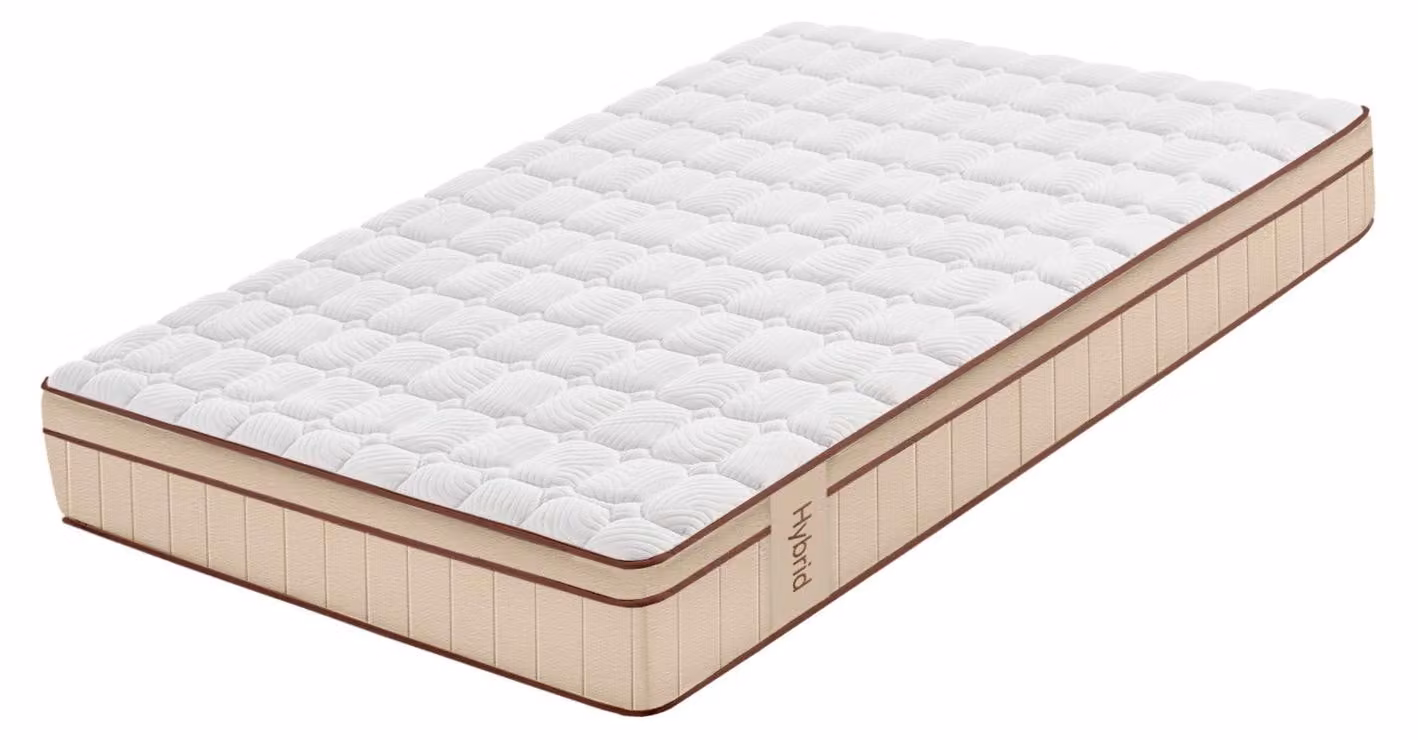 Moonia - Materasso ibrido con molle insacchettate e strato in schiuma, altezza 25 cm, dimensioni 80x190 cm