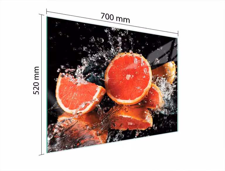 Piastra Protettiva In Vetro Per Cuore 70X52 Grapefruit