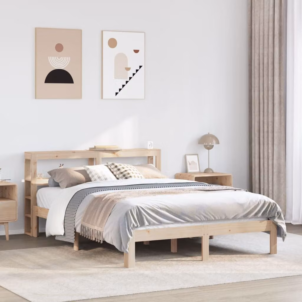 vidaXL Giroletto con Testiera 150x200 cm in Legno Massello di Pino