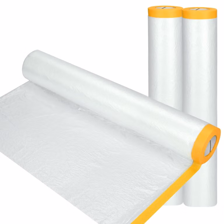 Pellicola protettiva, 4m x 20m, 3 rotoli, autoadesiva, impermeabile, resistente agli strappi, ideale per lavori di pittura