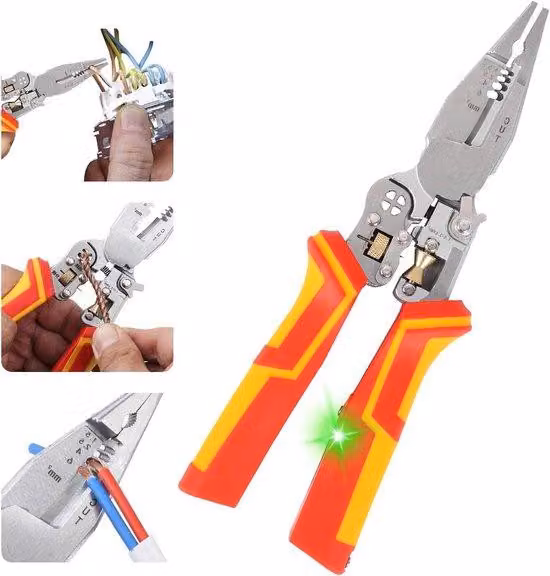 Multitool 9 in 1 con tagliafili automatico e tester di tensione
