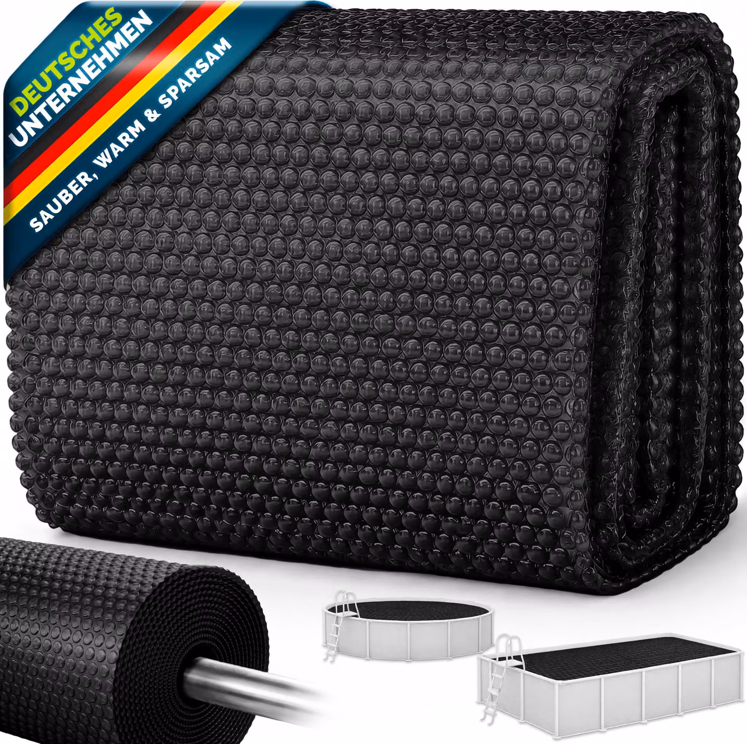 tillvex liner solare per piscina rettangolare 700x400 cm - nero telone solare riscaldamento solare copertura solare riscaldamento piscina telone termico