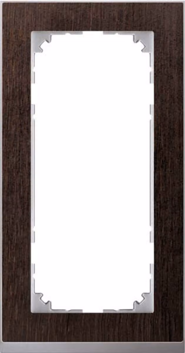 Cornice M-Pure Decor, doppia senza traversa centrale, wengé/alluminio