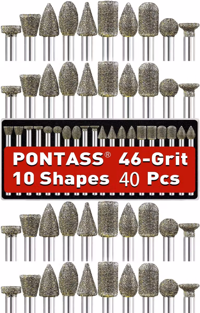 Solidchoice - Set di 40 frese diamantate per utensili rotanti