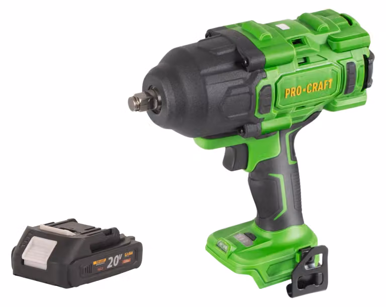 Avvitatore a batteria Procraft PWA80bb 20 V 1600 Nm 1/2" Brushless + 1x batteria 2,0 Ah - senza caricabatteria
