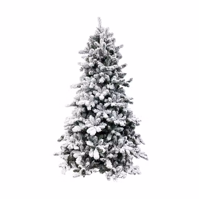 Albero di Natale Artificiale Innevato Vestiamo Casa Gran Natale, Colore Verde e Bianco, Altezza: 180 cm, Diametro alla base: 122 cm