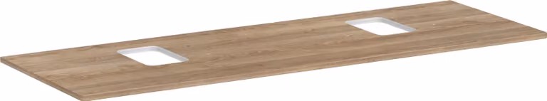 hansgrohe Xelu Q Console avec 2 découpes, 1560x550, pour vasque à poser, avec trou pour robinet, 54126230, 54126230