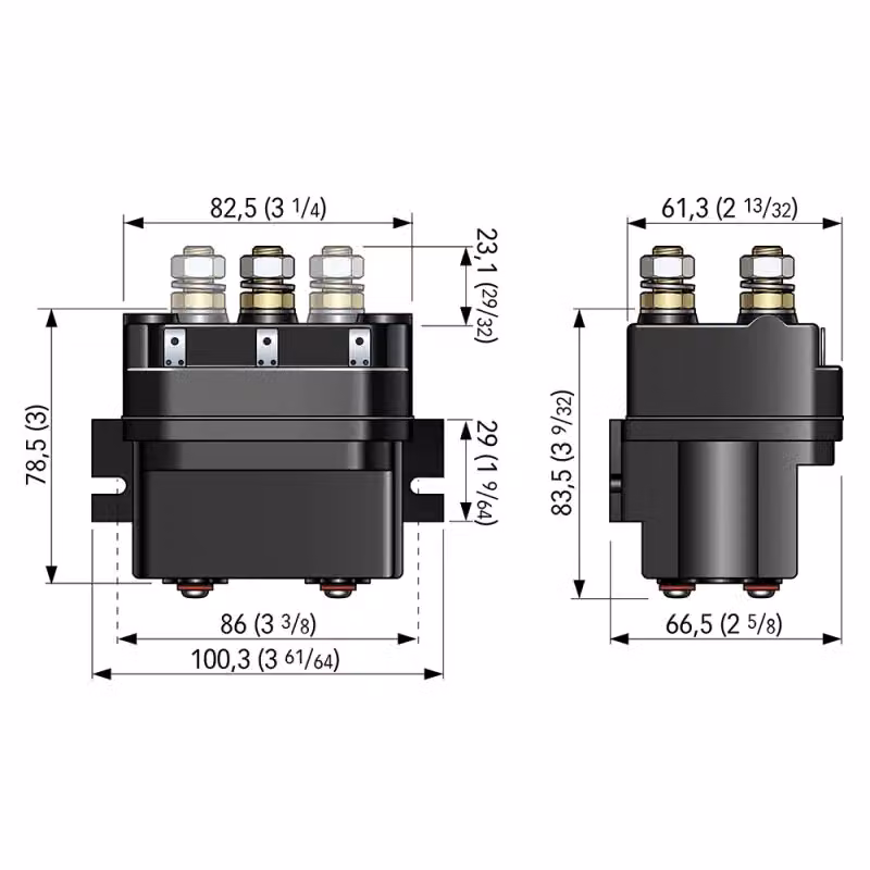Teleruttore Quick-Step a 3 terminali 12V colore nero con protezione IP66 L/P/H: 100,3 x 66,5 x 83,5 cm – 2