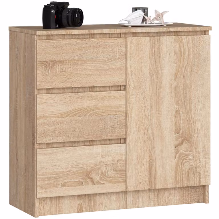 Comò K80 JERRY in Rovere Sonoma - Mobile Elegante e Funzionale per la Tua Casa