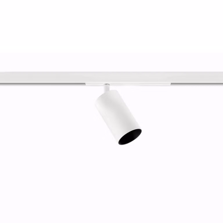 Ivela Faretto da binario Microperfetto, bianco, PWM 48 V 30° 3.000 K dimmerabile, Bianco / Opale, Corridoio, Alluminio, Moderno