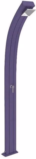 Doccia Tradizionale Spring in Alluminio con Miscelatore e Lavapiedi Viola Arkema Design
