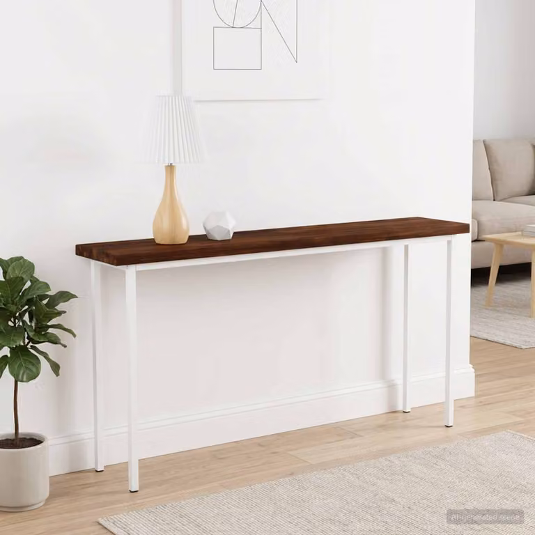 Piano del tavolo rettangolare in legno di acacia vidaXL, colore marrone, L 160 cm x P 20 cm x H 3,2 cm