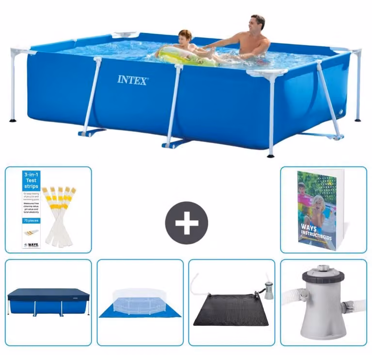 Piscina fuori terra rettangolare - 260x160x65 cm - 5 pezzi, modello S40